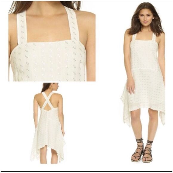 Club Monaco seanell flare ivory silver metallic design 0 - Picture 7 of 8